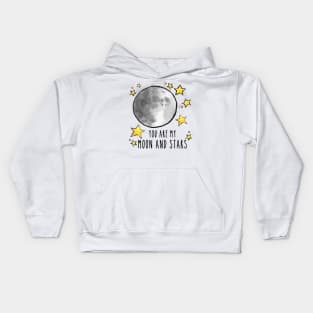 You Are My Moon And Stars Dark Kids Hoodie